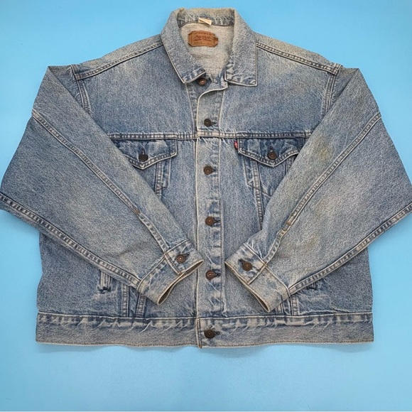 Vintage Levi’s Denim Trucker Jacket 70507-0214 Men's Size XL - Picture 1 of 10